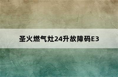 圣火燃气灶24升故障码E3