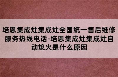 培恩集成灶集成灶全国统一售后维修服务热线电话-培恩集成灶集成灶自动熄火是什么原因