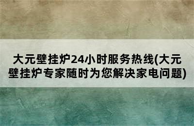 大元壁挂炉24小时服务热线(大元壁挂炉专家随时为您解决家电问题)