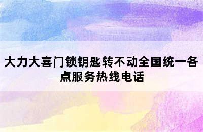 大力大喜门锁钥匙转不动全国统一各点服务热线电话