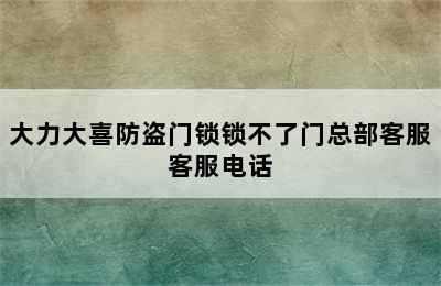 大力大喜防盗门锁锁不了门总部客服客服电话