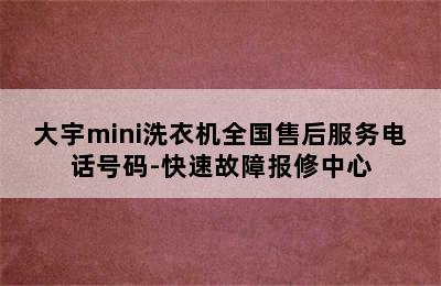 大宇mini洗衣机全国售后服务电话号码-快速故障报修中心