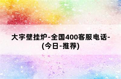 大宇壁挂炉-全国400客服电话-(今日-推荐)