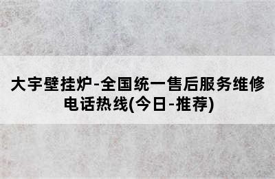 大宇壁挂炉-全国统一售后服务维修电话热线(今日-推荐)