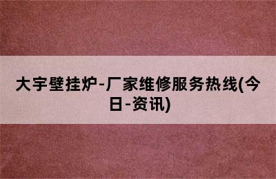 大宇壁挂炉-厂家维修服务热线(今日-资讯)