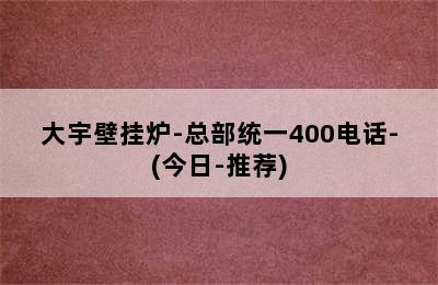 大宇壁挂炉-总部统一400电话-(今日-推荐)