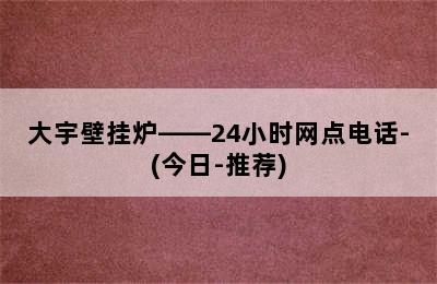 大宇壁挂炉——24小时网点电话-(今日-推荐)