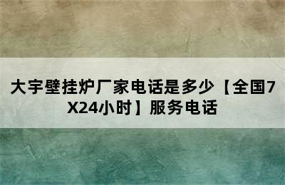 大宇壁挂炉厂家电话是多少【全国7X24小时】服务电话