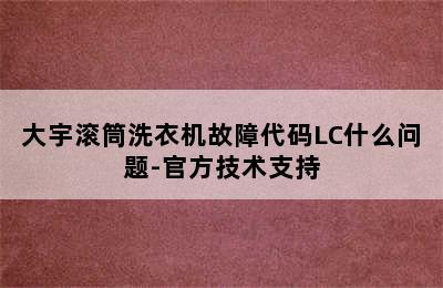 大宇滚筒洗衣机故障代码LC什么问题-官方技术支持