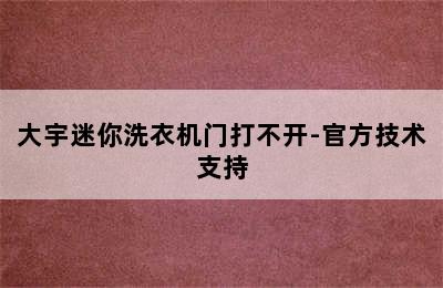 大宇迷你洗衣机门打不开-官方技术支持