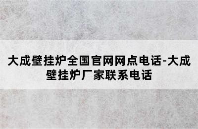 大成壁挂炉全国官网网点电话-大成壁挂炉厂家联系电话