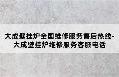 大成壁挂炉全国维修服务售后热线-大成壁挂炉维修服务客服电话