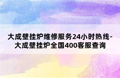 大成壁挂炉维修服务24小时热线-大成壁挂炉全国400客服查询