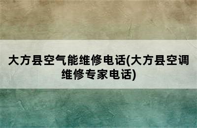 大方县空气能维修电话(大方县空调维修专家电话)