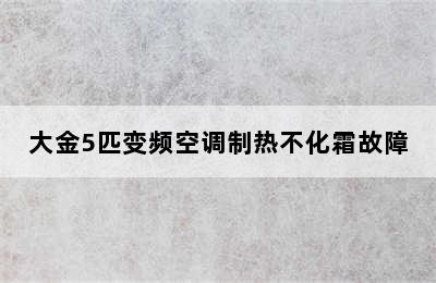 大金5匹变频空调制热不化霜故障