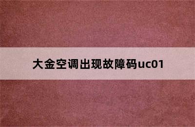 大金空调出现故障码uc01