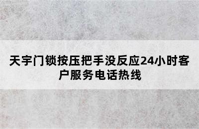 天宇门锁按压把手没反应24小时客户服务电话热线