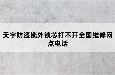 天宇防盗锁外锁芯打不开全国维修网点电话