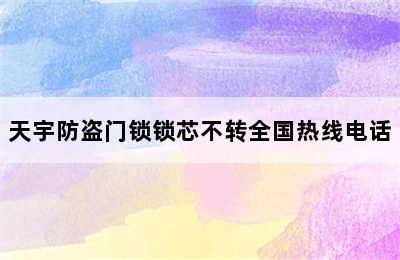 天宇防盗门锁锁芯不转全国热线电话