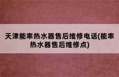 天津能率热水器售后维修电话(能率热水器售后维修点)