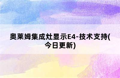 奥莱姆集成灶显示E4-技术支持(今日更新)