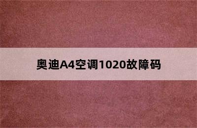 奥迪A4空调1020故障码