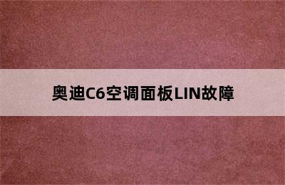 奥迪C6空调面板LIN故障