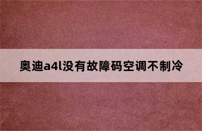 奥迪a4l没有故障码空调不制冷