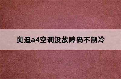 奥迪a4空调没故障码不制冷