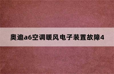 奥迪a6空调暖风电子装置故障4