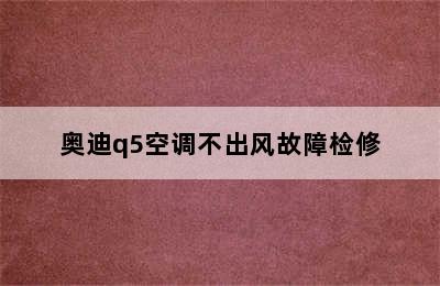 奥迪q5空调不出风故障检修