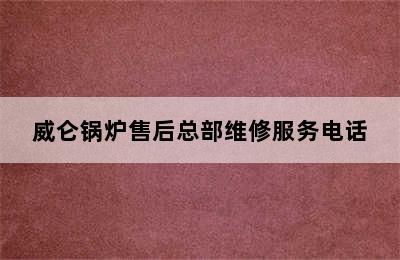 威仑锅炉售后总部维修服务电话