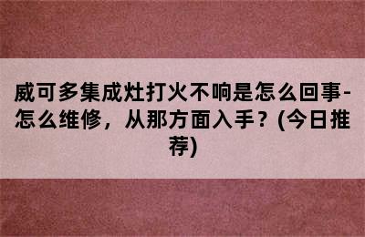 威可多集成灶打火不响是怎么回事-怎么维修，从那方面入手？(今日推荐)