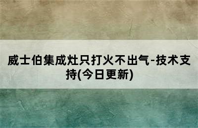 威士伯集成灶只打火不出气-技术支持(今日更新)