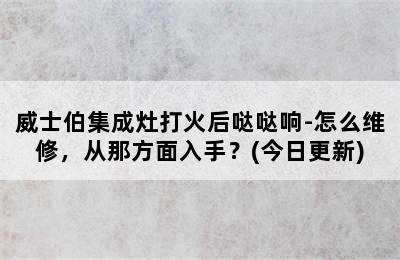 威士伯集成灶打火后哒哒响-怎么维修，从那方面入手？(今日更新)