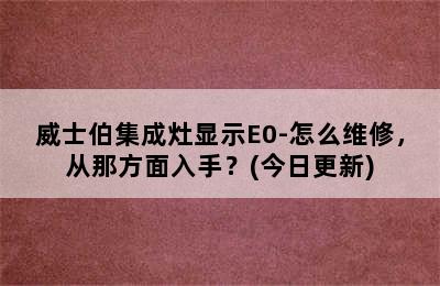 威士伯集成灶显示E0-怎么维修，从那方面入手？(今日更新)