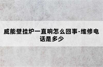 威能壁挂炉一直响怎么回事-维修电话是多少