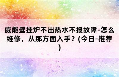 威能壁挂炉不出热水不报故障-怎么维修，从那方面入手？(今日-推荐)