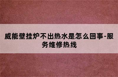 威能壁挂炉不出热水是怎么回事-服务维修热线