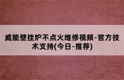 威能壁挂炉不点火维修视频-官方技术支持(今日-推荐)