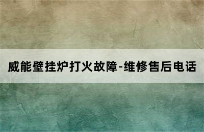 威能壁挂炉打火故障-维修售后电话