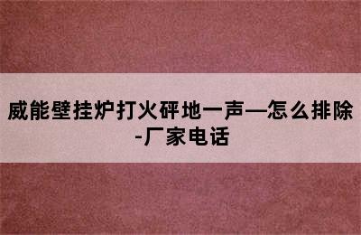 威能壁挂炉打火砰地一声—怎么排除-厂家电话