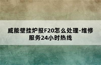 威能壁挂炉报F20怎么处理-维修服务24小时热线