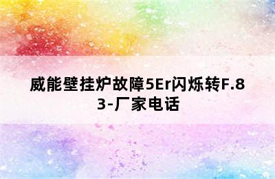 威能壁挂炉故障5Er闪烁转F.83-厂家电话