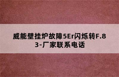 威能壁挂炉故障5Er闪烁转F.83-厂家联系电话