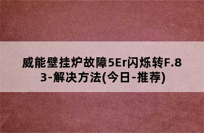 威能壁挂炉故障5Er闪烁转F.83-解决方法(今日-推荐)