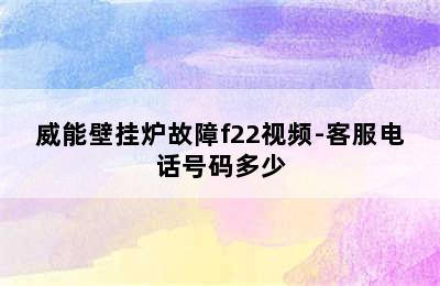 威能壁挂炉故障f22视频-客服电话号码多少