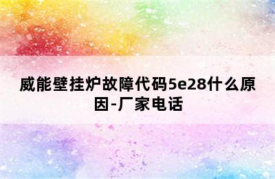 威能壁挂炉故障代码5e28什么原因-厂家电话