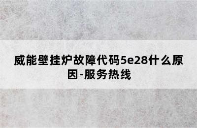 威能壁挂炉故障代码5e28什么原因-服务热线