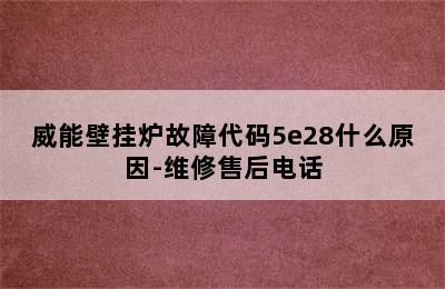 威能壁挂炉故障代码5e28什么原因-维修售后电话